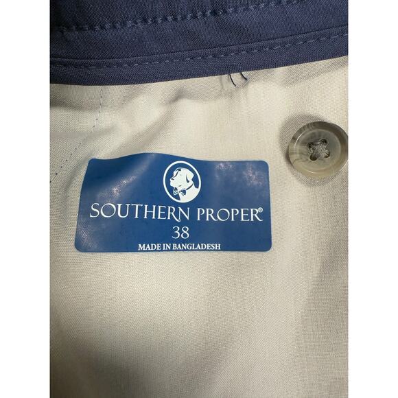 Southern Proper Flat Front Cotton Shorts Navy Size 38 - Picture 7 of 9